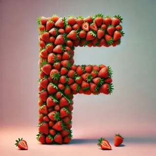Strawberries 2 — letter F