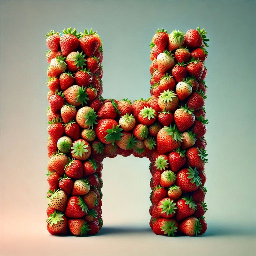 Strawberries 2 — letter H