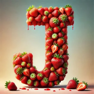Strawberries 2 — letter J
