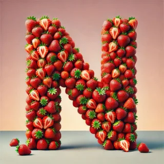 Strawberries 2 — letter N