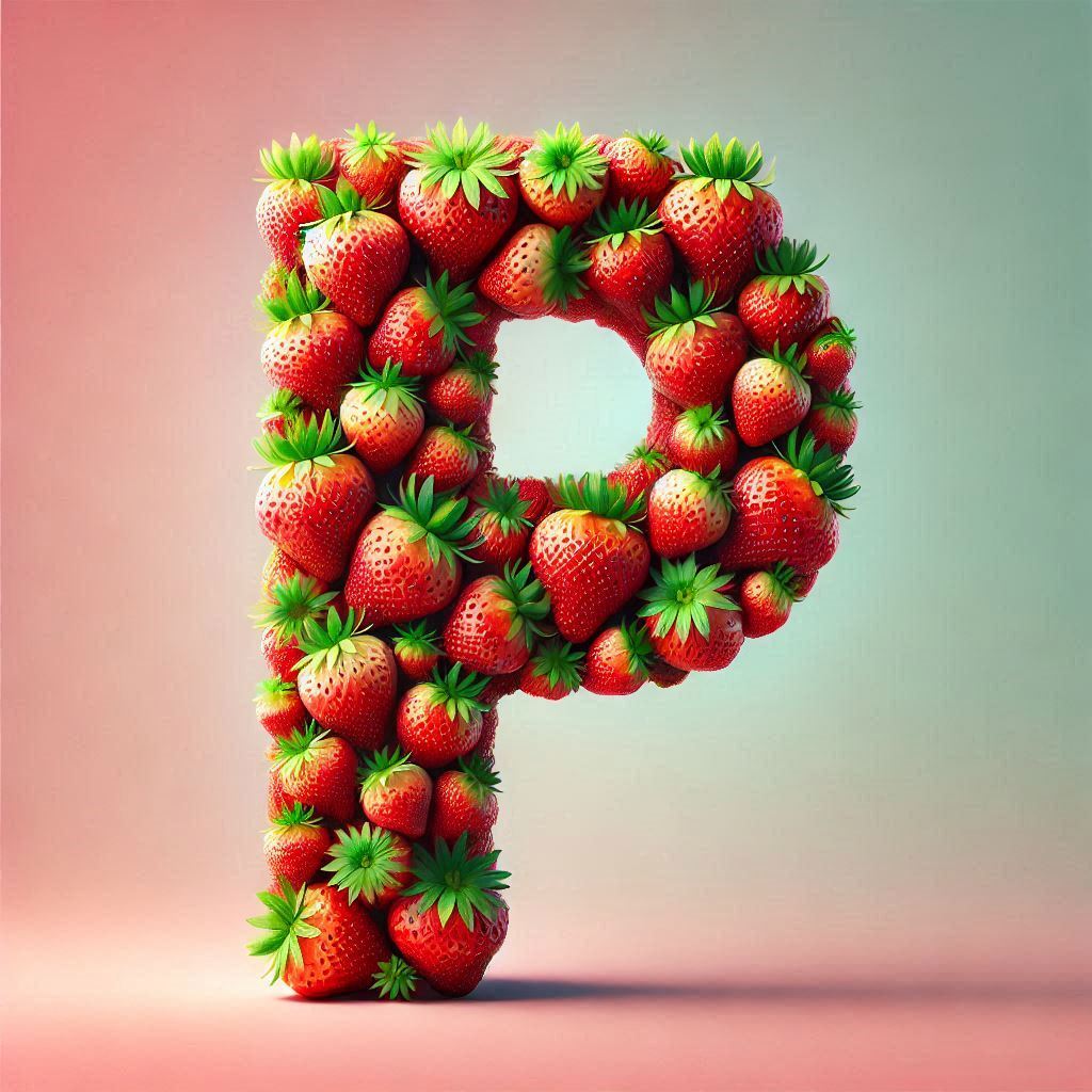 Strawberries 2 — letter P