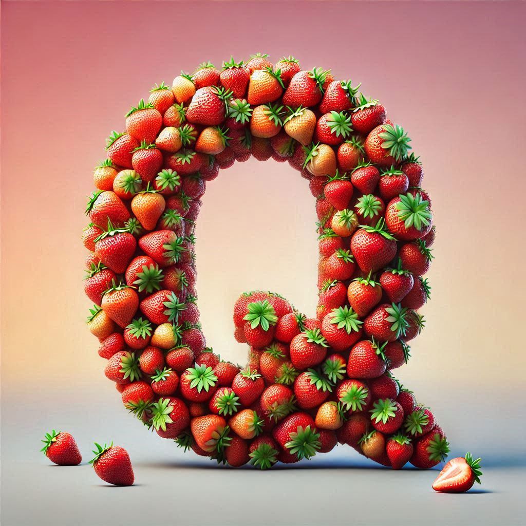 Strawberries 2 — letter Q