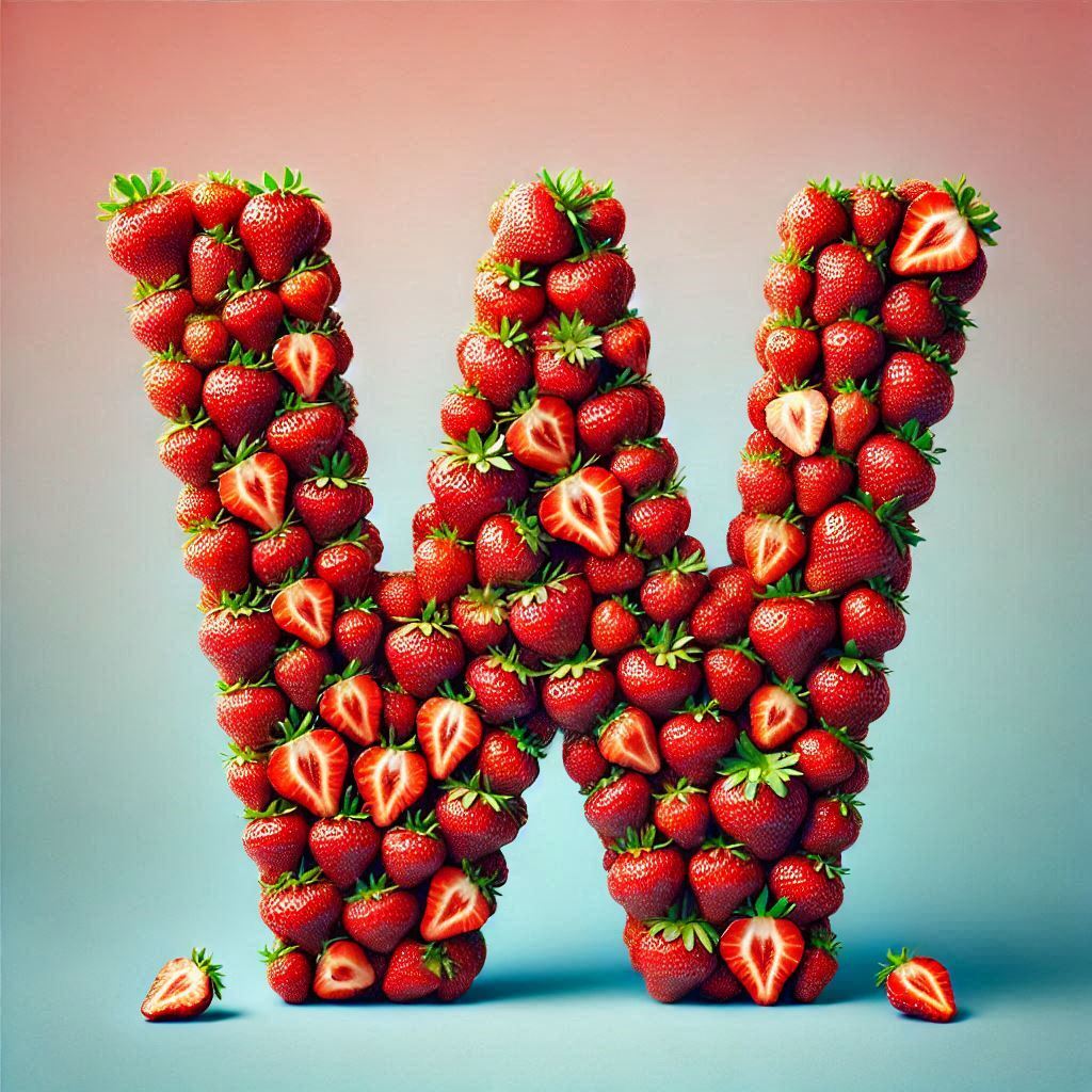 Strawberries 2 — letter W