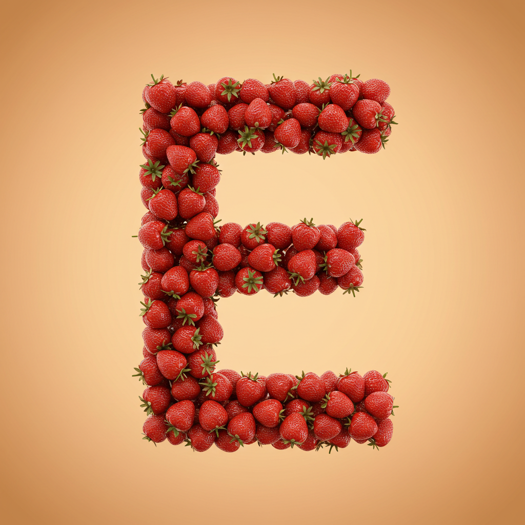 Strawberries 3 — letter E