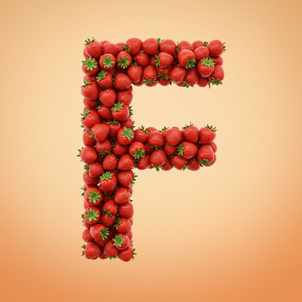 Strawberries 3 — letter F