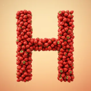 Strawberries 3 — letter H