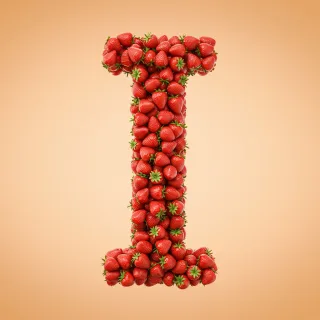Strawberries 3 — letter I (variant 2)