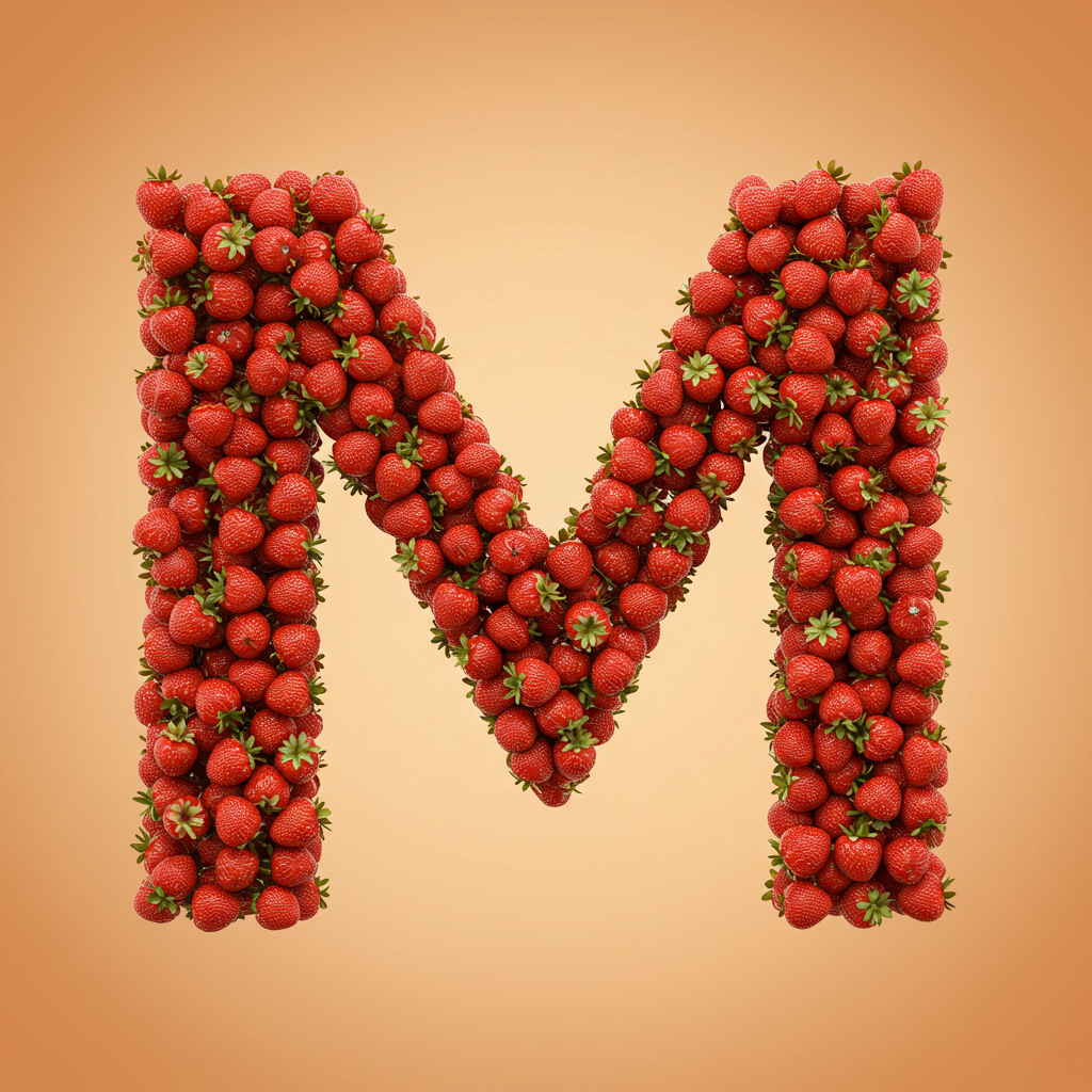 Strawberries 3 — letter M