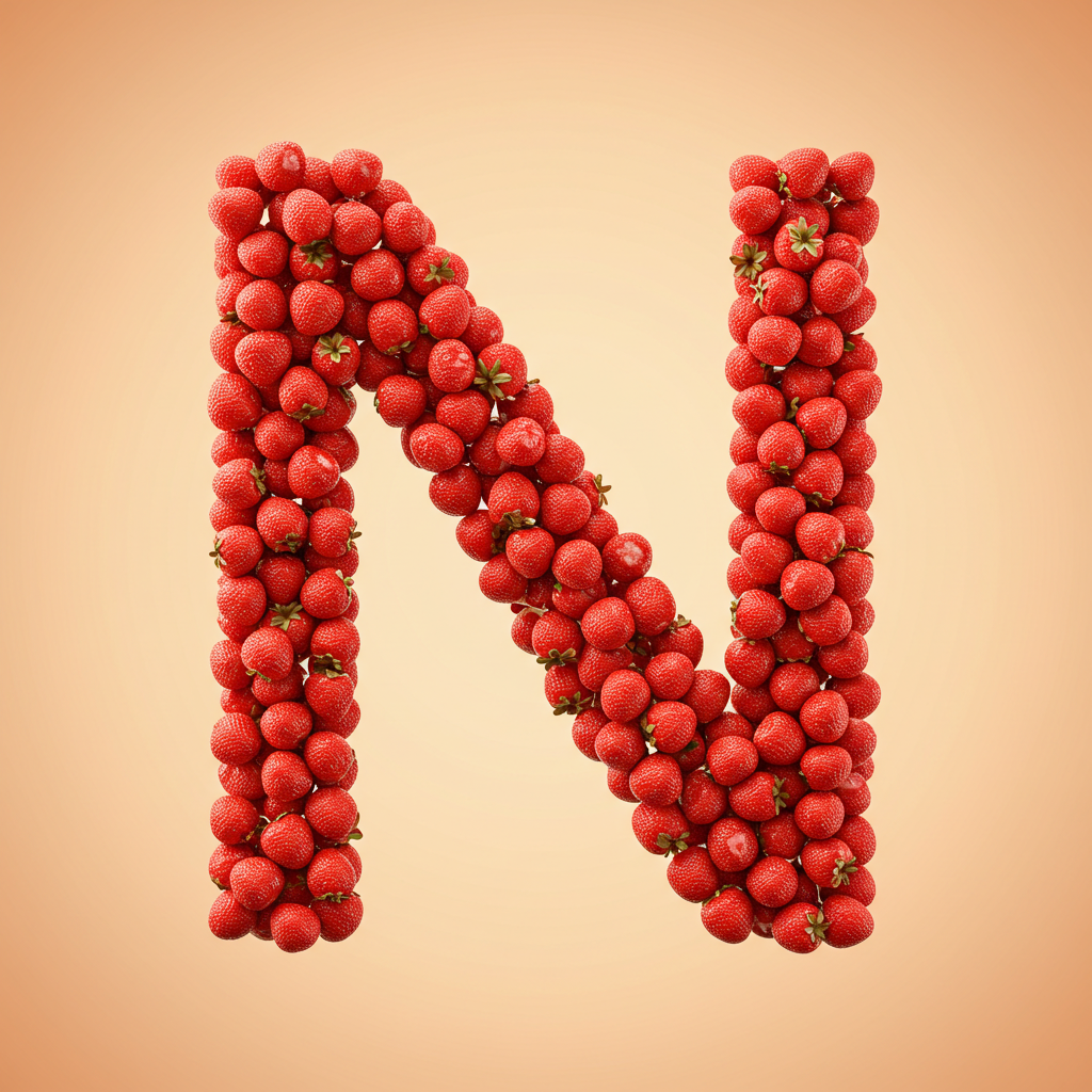 Strawberries 3 — letter N