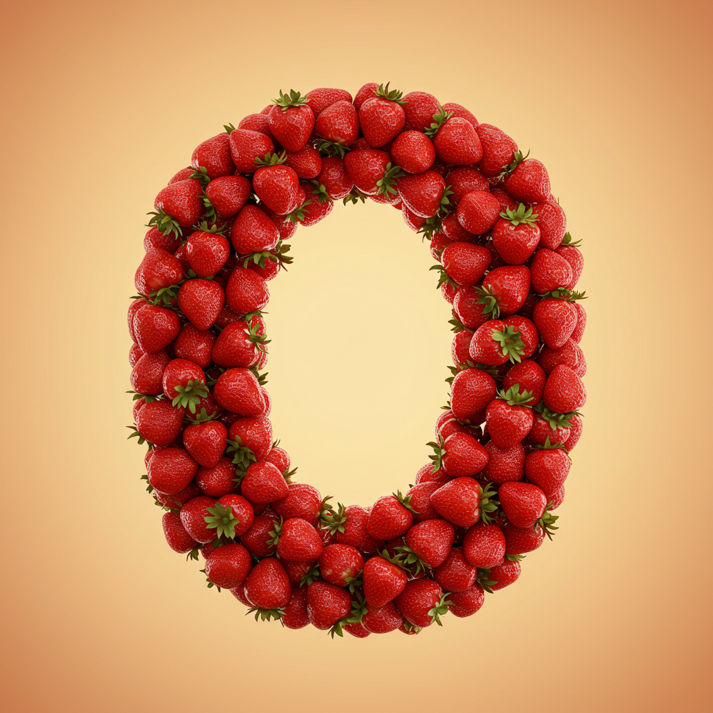 Strawberries 3 — letter O
