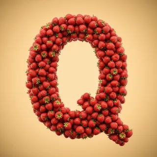 Strawberries 3 — letter Q