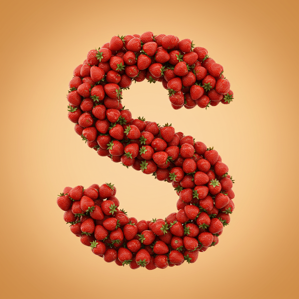 Strawberries 3 — letter S