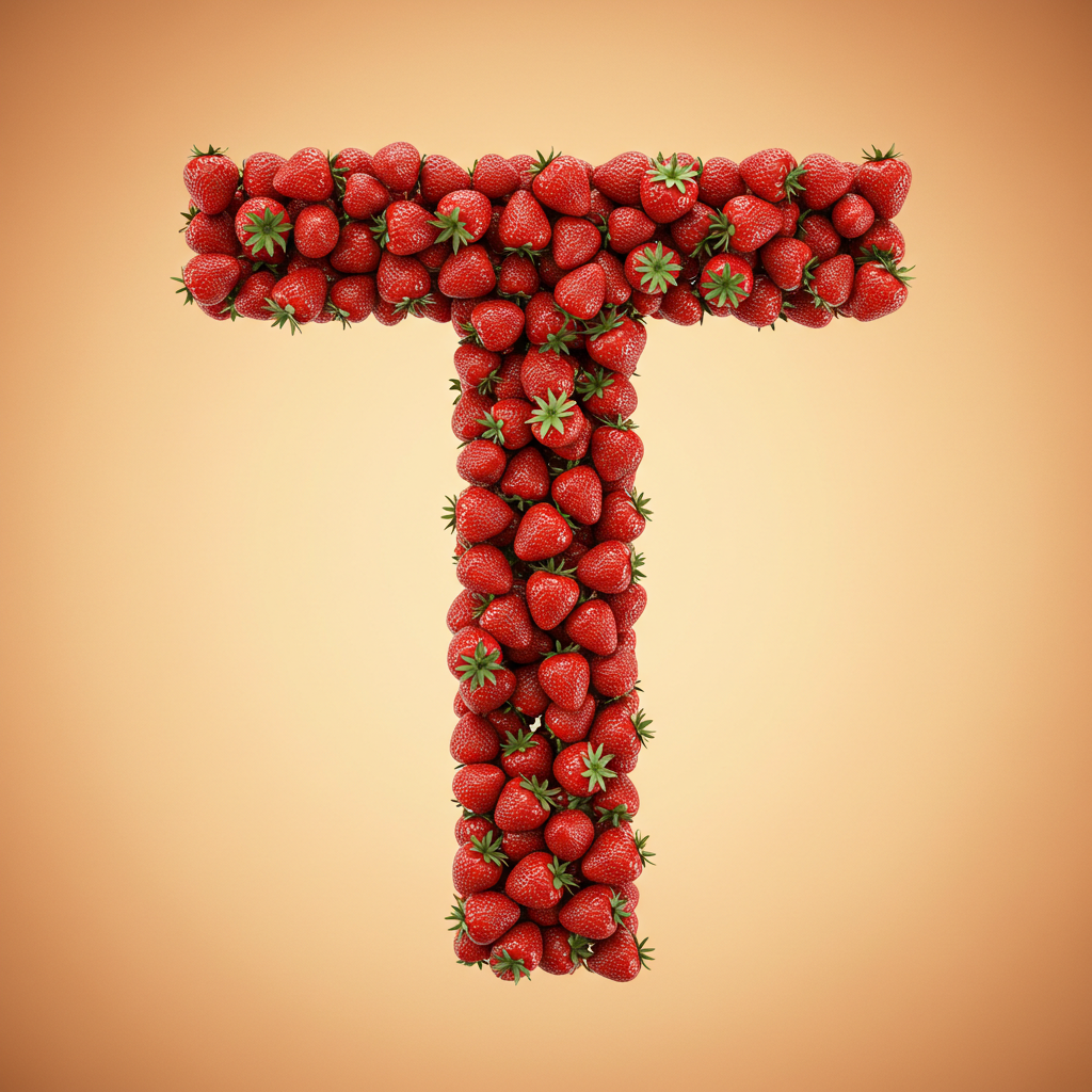 Strawberries 3 — letter T