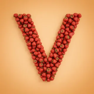 Strawberries 3 — letter V