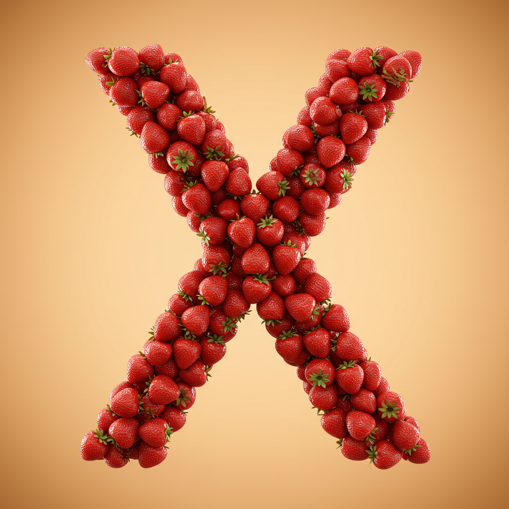 Strawberries 3 — letter X
