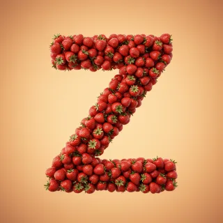 Strawberries 3 — letter Z (variant 2)