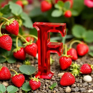 Strawberries — letter F