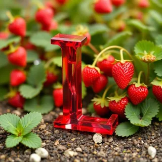 Strawberries — letter L