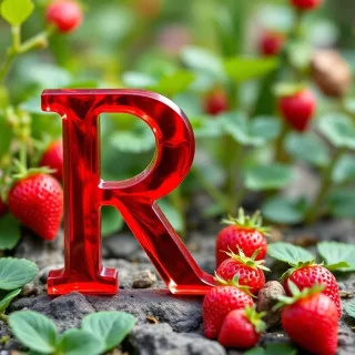 Strawberries — letter R
