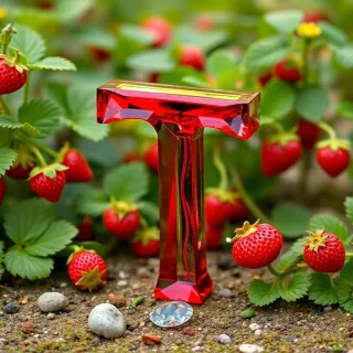 Strawberries — letter T