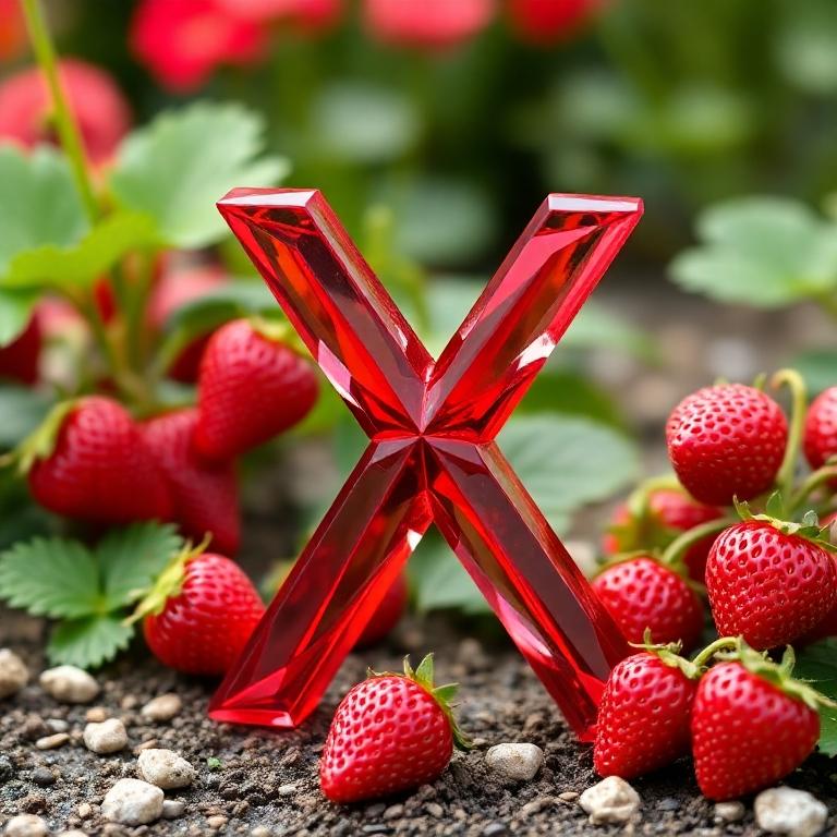 Strawberries — letter X