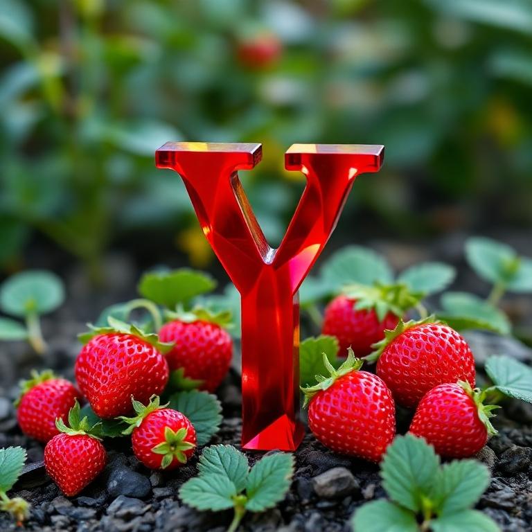 Strawberries — letter Y
