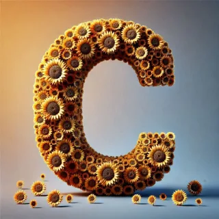 Sunflower 2 — letter C