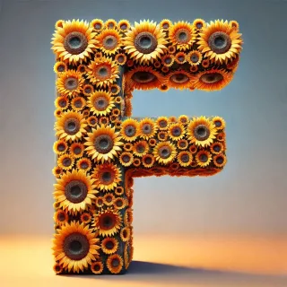 Sunflower 2 — letter F