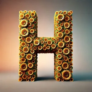 Sunflower 2 — letter H