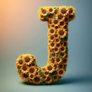 Sunflower 2 — letter J
