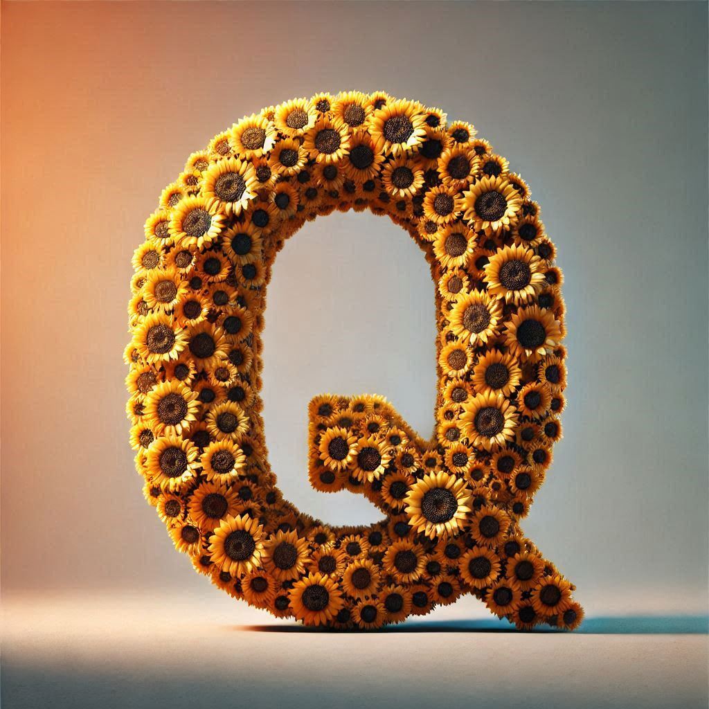 Sunflower 2 — letter Q