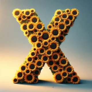 Sunflower 2 — letter X