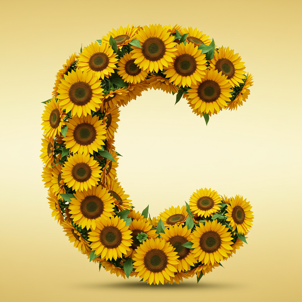 Sunflower 3 — letter C