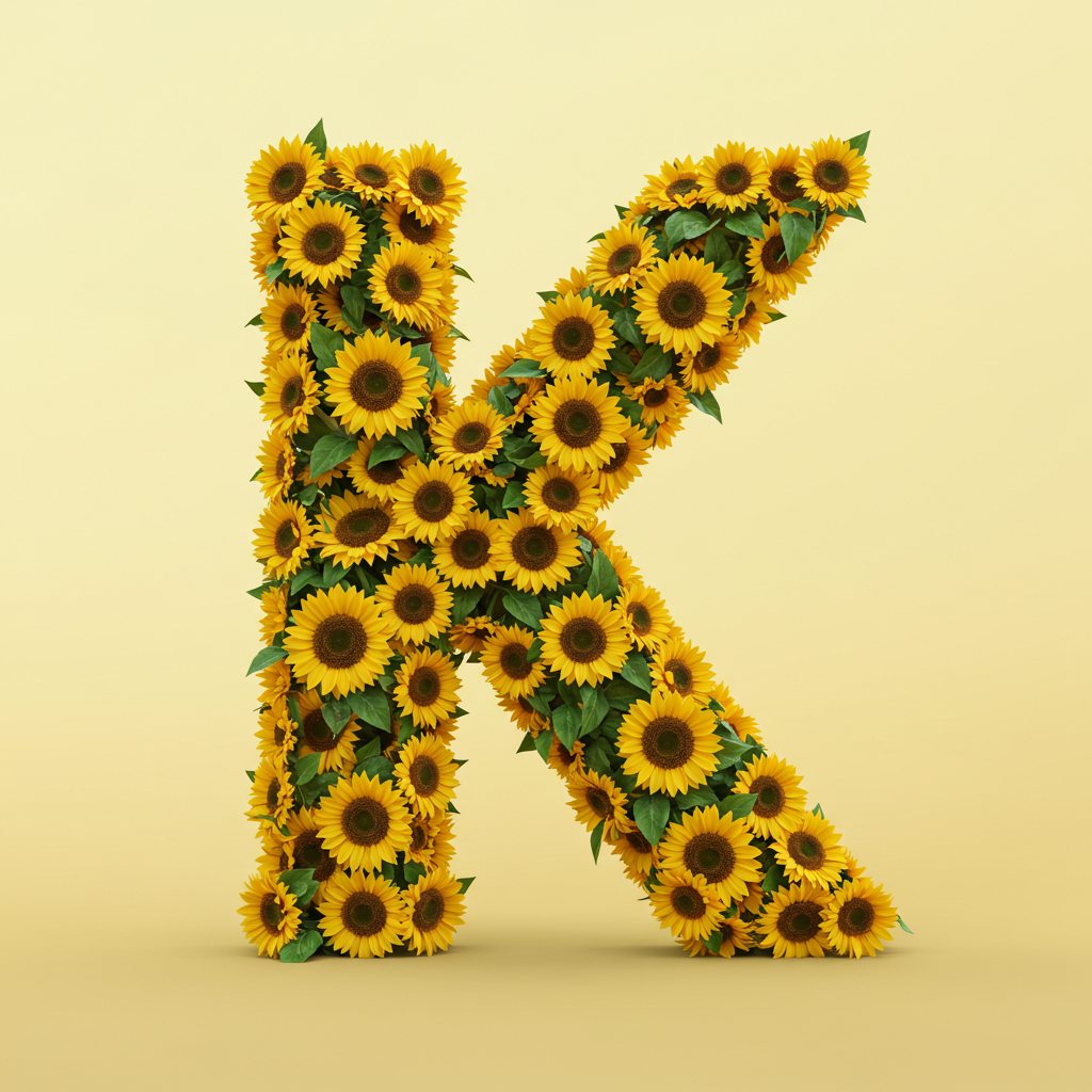Sunflower 3 — letter K
