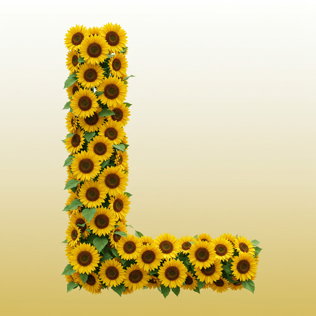 Sunflower 3 — letter L (variant 2)