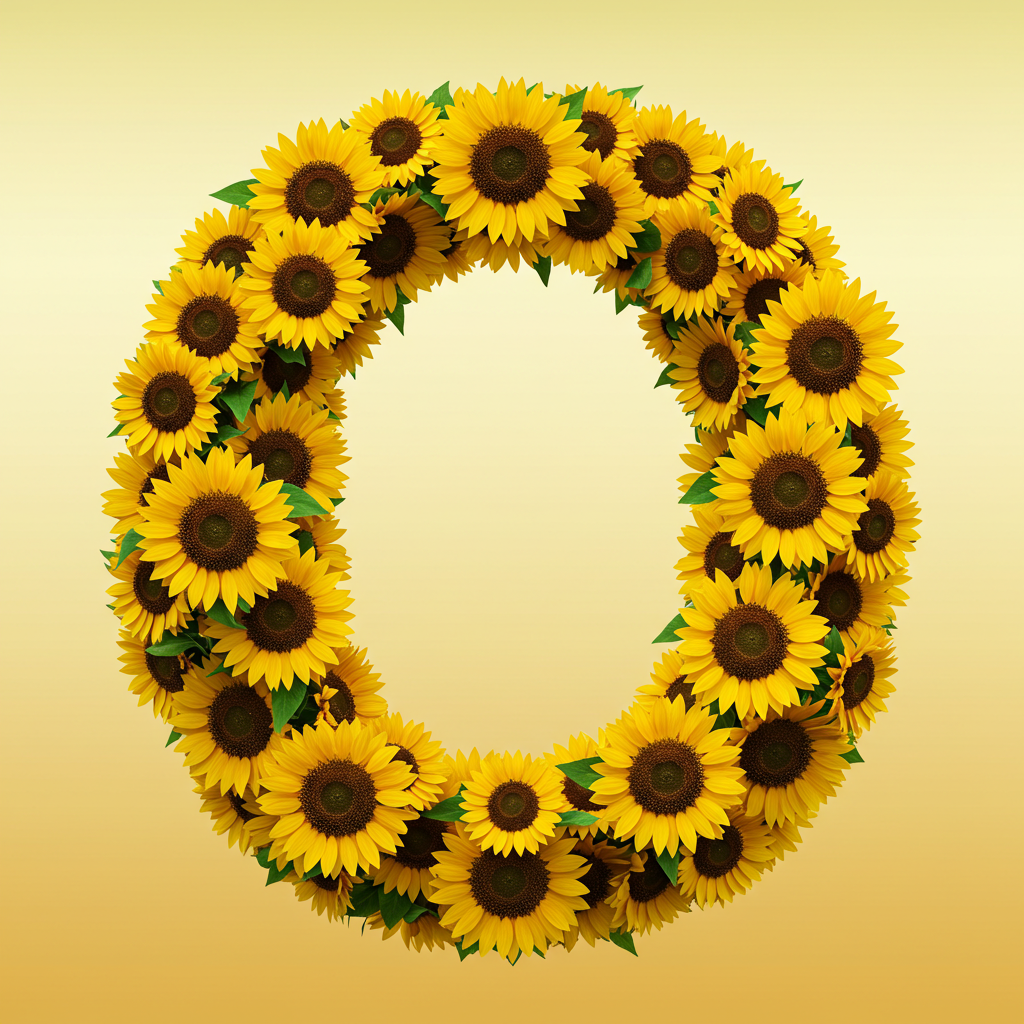 Sunflower 3 — letter O