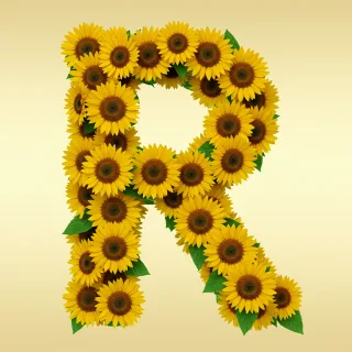 Sunflower 3 — letter R