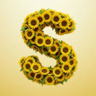 Sunflower 3 — letter S (variant 2)