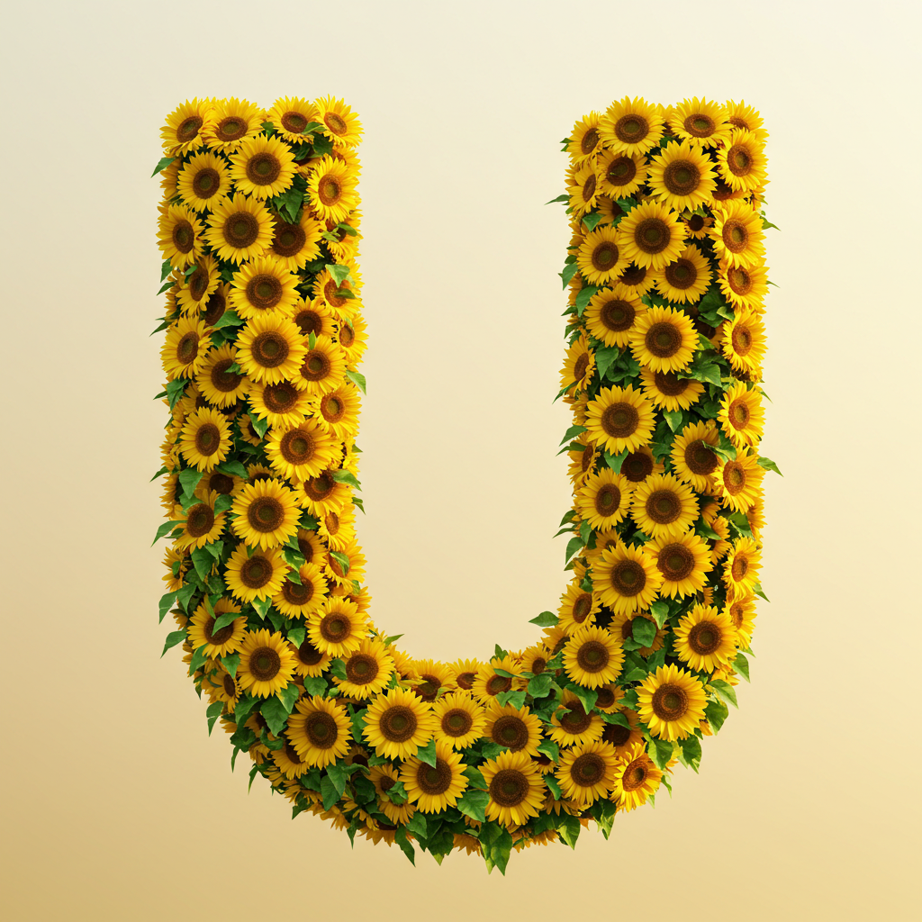 Sunflower 3 — letter U