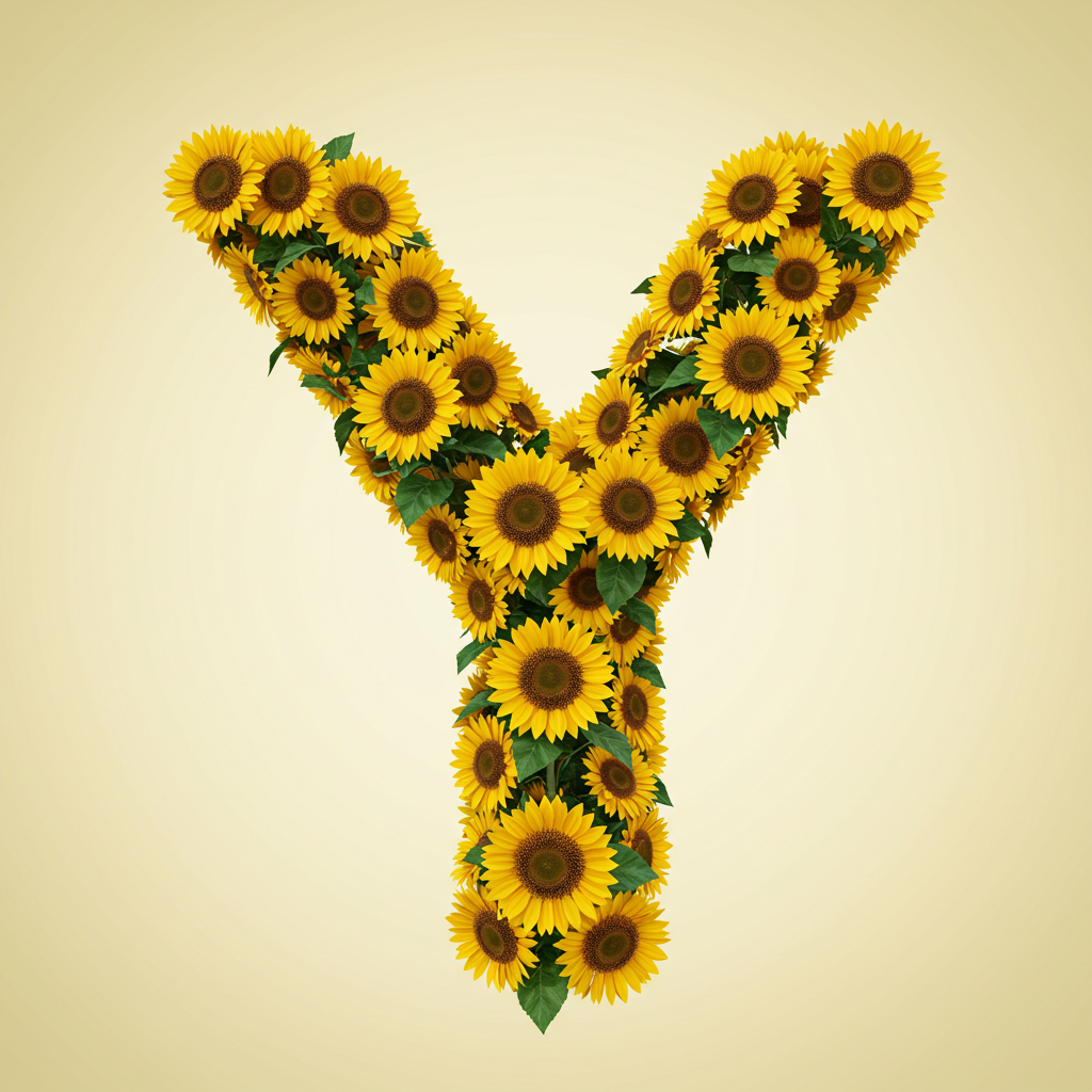 Sunflower 3 — letter Y