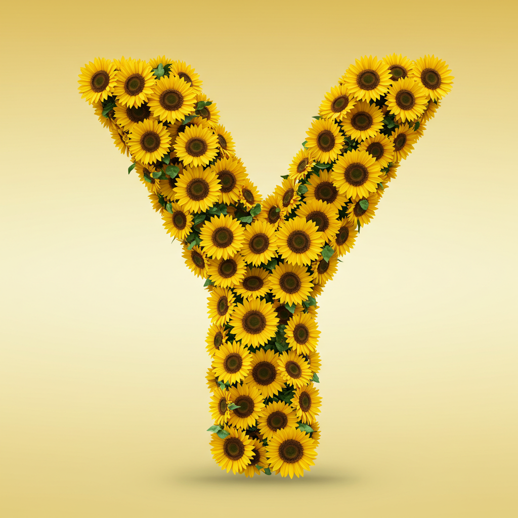 Sunflower 3 — letter Y (variant 2)
