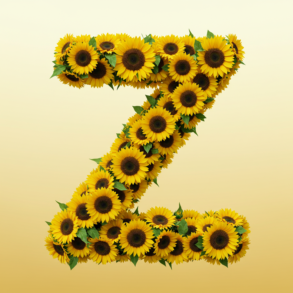 Sunflower 3 — letter Z (variant 2)