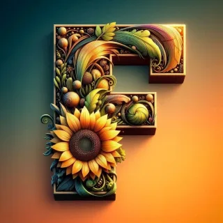 Sunflower — letter F