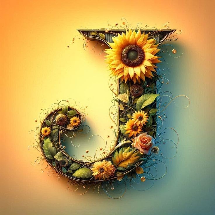 Sunflower — letter J