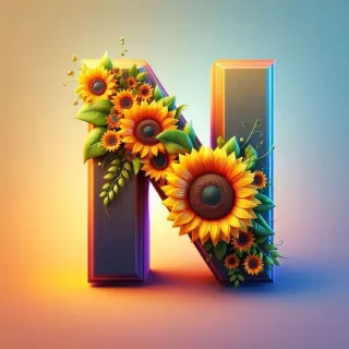 Sunflower — letter N