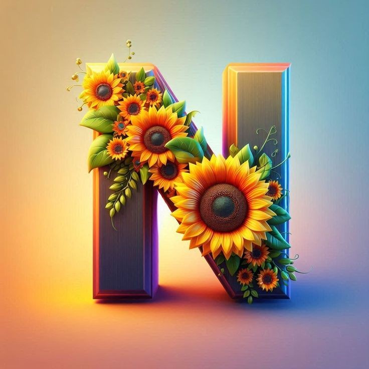 Sunflower — letter N