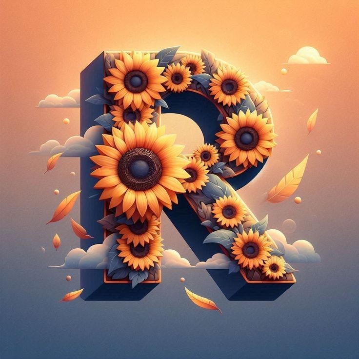 Sunflower — letter R