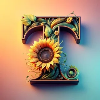 Sunflower — letter T