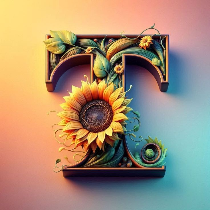 Sunflower — letter T