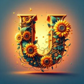 Sunflower — letter U